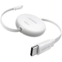 Висувний Кабель UGREEN USB-C 100W PD 3.0: Швидка Зарядка. (Білий)