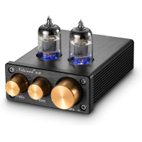 Міні-Ламповий Підсилювач Nobsound Hi-Fi Stereo: З Керуванням Басами та ВЧ (Чорний)