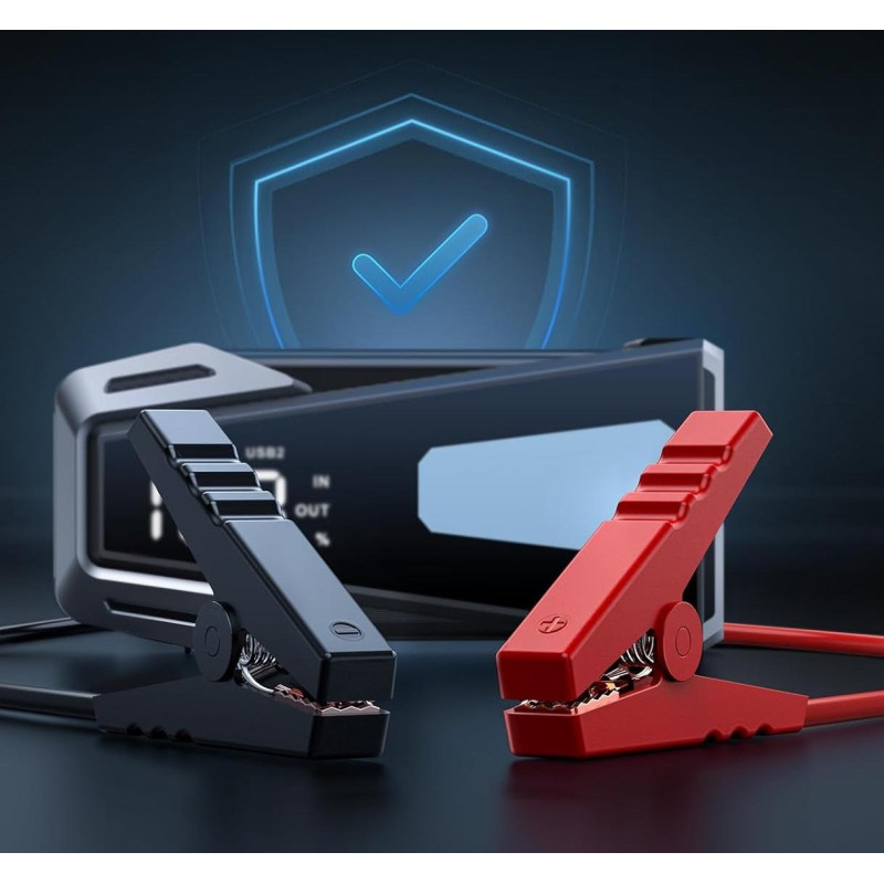 Автомобільний Аварійний Стартер (Джамп-Стартер) 5000 А, 23800 мАh для 10.0L Дизель. (Чорний)