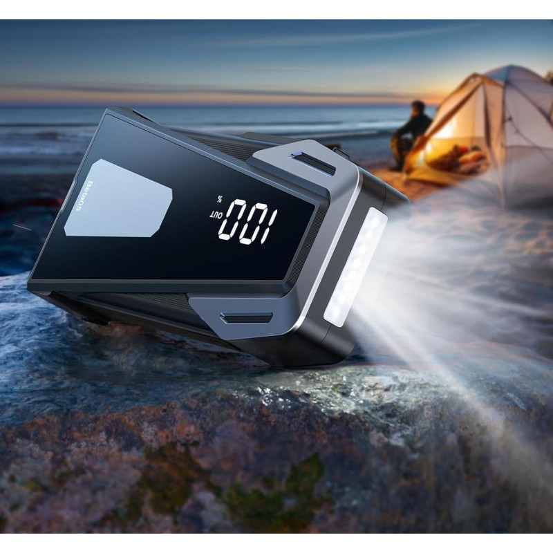 Автомобільний Аварійний Стартер (Джамп-Стартер) 5000 А, 23800 мАh для 10.0L Дизель. (Чорний)