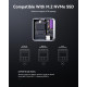 Корпус для SSD Dockcase Pocket Smart 2230 M.2 NVMe: Розумний Кейс з Екраном. (Сріблястий)