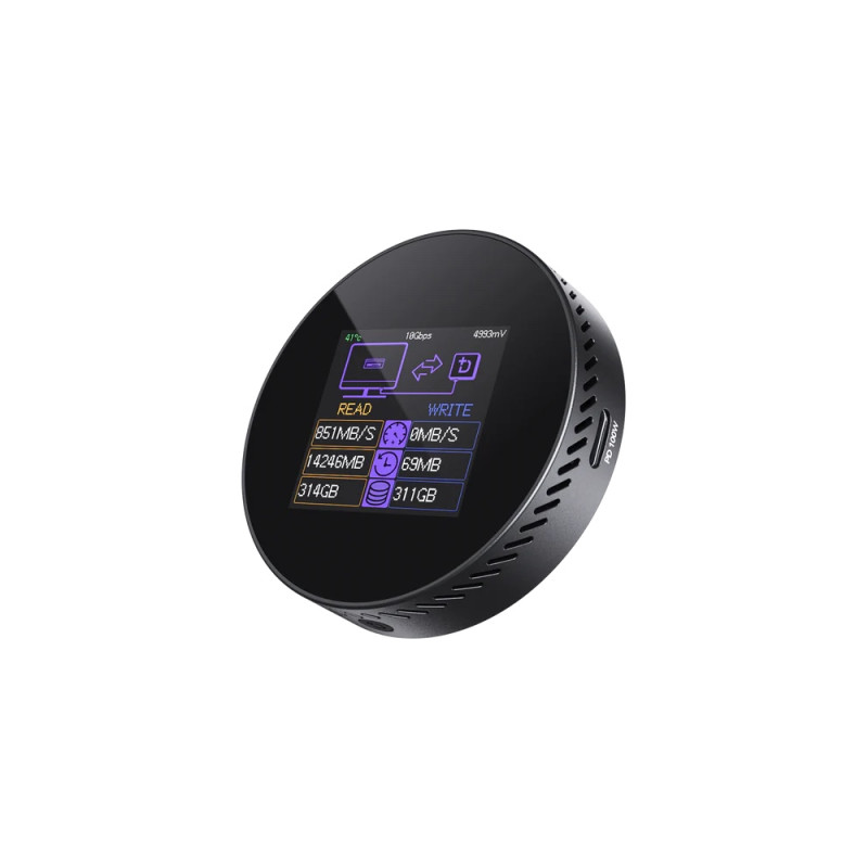 Магнітний Корпус для SSD Dockcase Smart MagSafe: M.2 NVMe, 100W PD, 10Gbps. ( Чорний матовий )