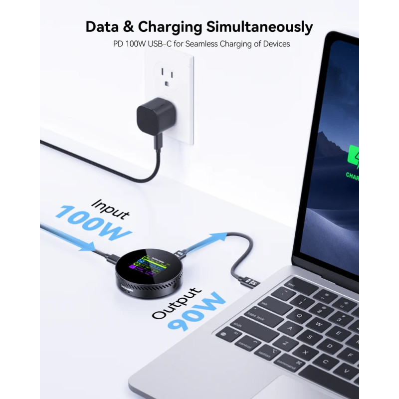 Магнітний Корпус для SSD Dockcase Smart MagSafe: M.2 NVMe, 100W PD, 10Gbps. ( Чорний матовий )