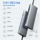 Док-Станція GIISSMO 11-в-1 USB-C Hub: 4K HDMI, VGA, 100W PD. (Чорний)