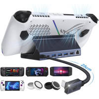 Док-станція iVANKY (8-в-1) для Steam Deck OLED, ROG Ally, Legion Go: HDMI 4K@60Hz, Gigabit LAN, 100 Вт PD. (Сірий)