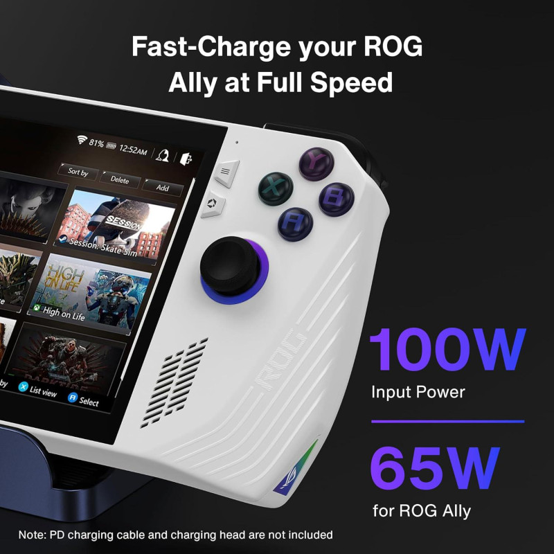 Док-станція iVANKY (8-в-1) для Steam Deck OLED, ROG Ally, Legion Go: HDMI 4K@60Hz, Gigabit LAN, 100 Вт PD. (Сірий)