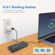 Док-Станція MiraBox USB-C 8-в-1: 4K HDMI, 100W PD, Ethernet та USB 3.0. (Чорний)
