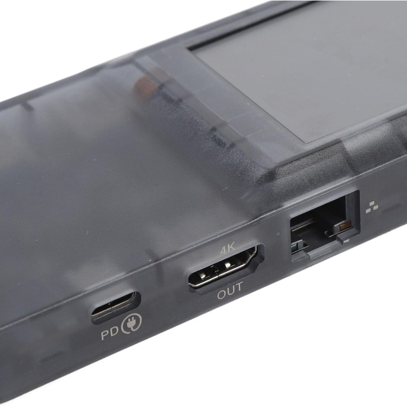 Док-Станція MiraBox USB-C 8-в-1: 4K HDMI, 100W PD, Ethernet та USB 3.0. (Чорний)