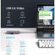 Подвійна Док-Станція UtechSmart 10-в-1: 4K 60 Hz HDMI, DisplayPort, 100W PD. (Сірий)