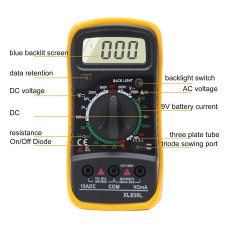 Цифровий мультиметр: Універсальний тестер вольтметр, амперметр, омметр. (Чорний)