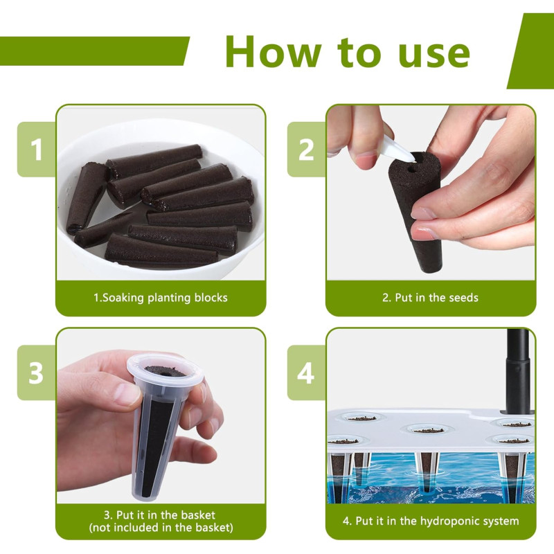 Змінні гідропонні губки для вирощування (25 шт.): Субстрат для кореневої системи ( Круглі )