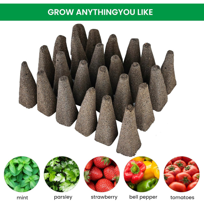 Змінні гідропонні губки для вирощування (25 шт.): Субстрат для кореневої системи ( Квадратні )