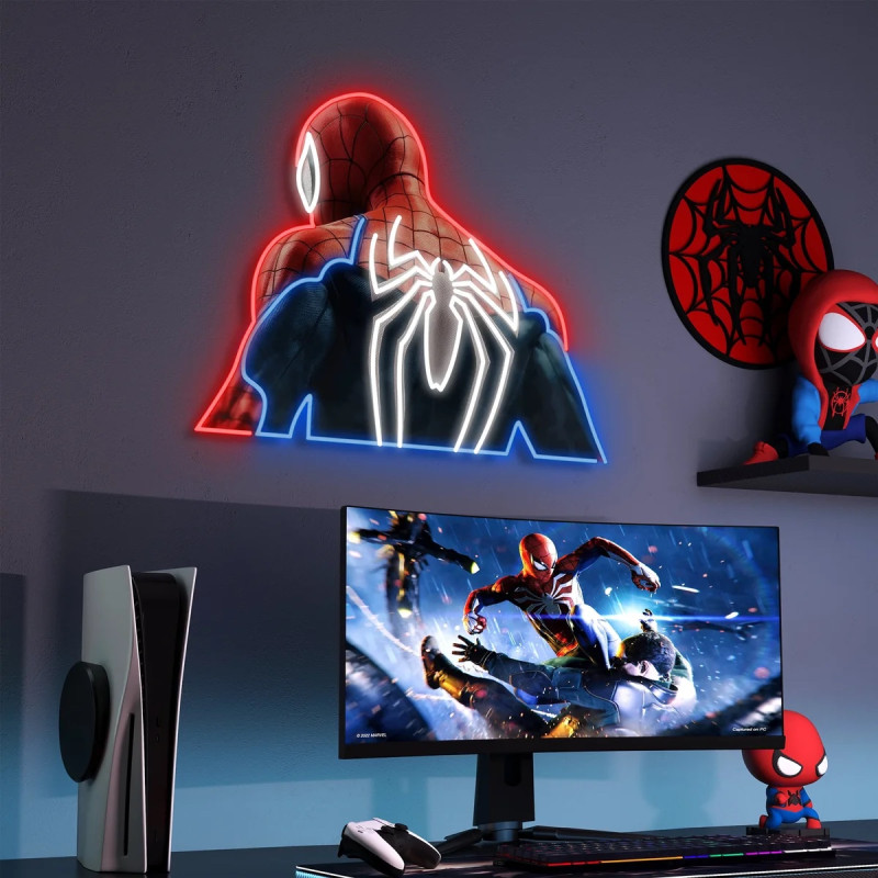 Неонова вивіска Neighborhood Spider-Man — LED декор для фанатів Людини-Павука та коміксів