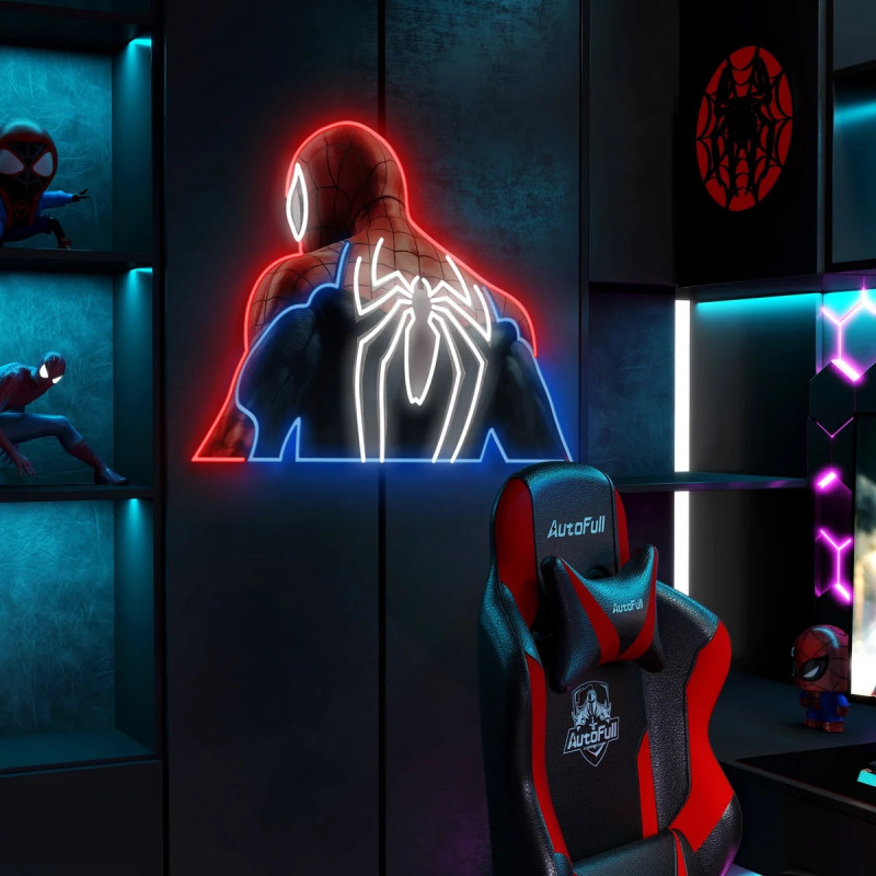 Неонова вивіска Neighborhood Spider-Man — LED декор для фанатів Людини-Павука та коміксів