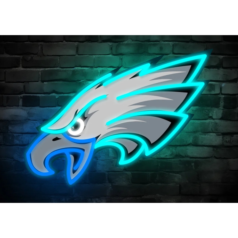 Неонова вивіска Philadelphia Eagles — LED декор для фанатів американського футболу та спортбарів