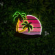 Неонова вивіска «Тропічний захід сонця» — LED декор з пальмою (Tropical Sunset)