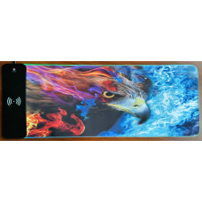 GMS Орел 2-в-1: Ігровий килимок для миші з Бездротовою зарядкою, 14 режимів RGB (800x300 мм)