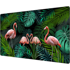 JIALONG XXL: Килимок для миші 900x400 мм, Нековзкий, Можна мити, Універсальний. (Фламінго)