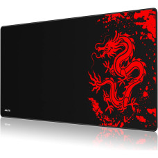 JIALONG XXL: Килимок для миші 900x400 мм, Нековзкий, Можна мити, Універсальний. (Червоний Дракон)