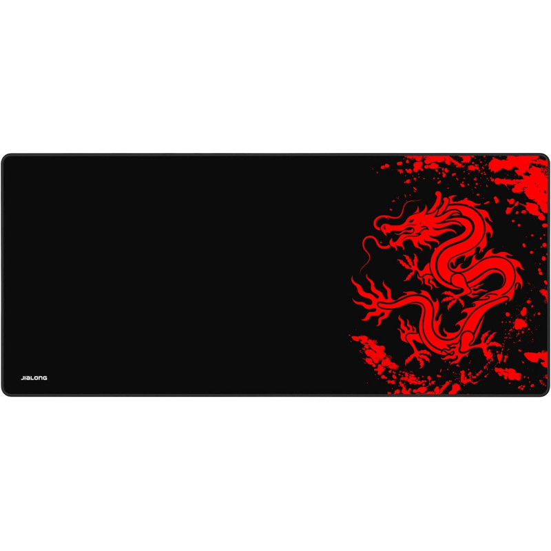 JIALONG XXL: Килимок для миші 900x400 мм, Нековзкий, Можна мити, Універсальний. (Червоний Дракон)