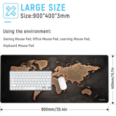 JIALONG XXL: Килимок 900x400 мм "Ретро Світ", Нековзкий, Можна мити, Вінтажний дизайн