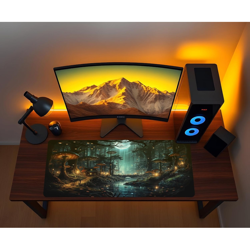 Килимок великий XXL (90x40 см): Чарівний ліс, Ultra HD 8K принт