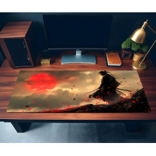 Килимок великий XXL (90x40 см): Самурай з катаною, Ultra HD 8K принт