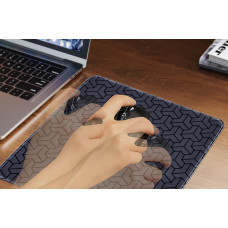 Килимок для миші Zindoo (320x285 мм): Синьо-чорний геометричний дизайн