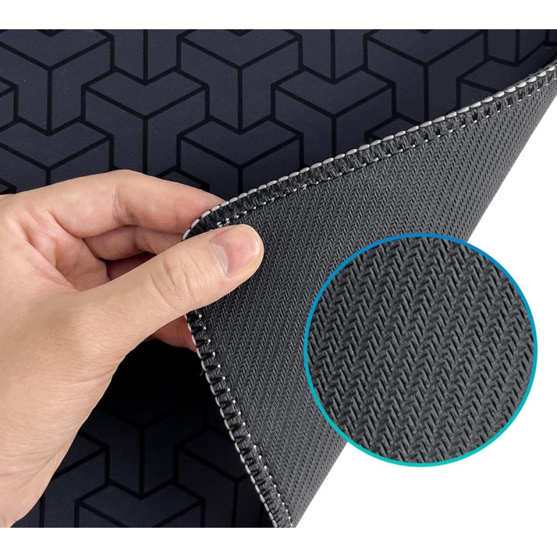 Килимок для миші Zindoo (320x285 мм): Синьо-чорний геометричний дизайн