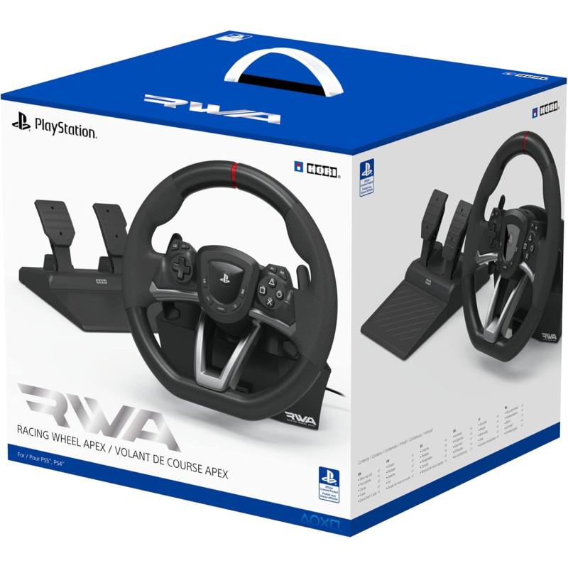Ігрове кермо HORI Racing Wheel APEX для PS5, PS4 та ПК: Офіційна ліцензія Sony