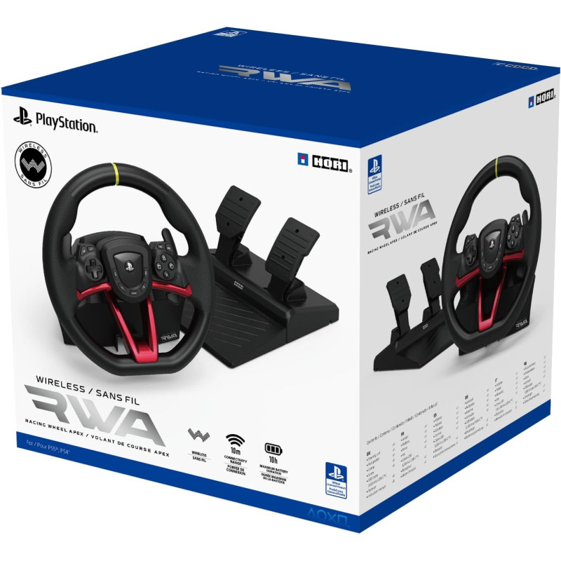 БЕЗДРОТОВЕ гоночне кермо HORI Wireless Racing Wheel APEX для PS5, PS4 та ПК