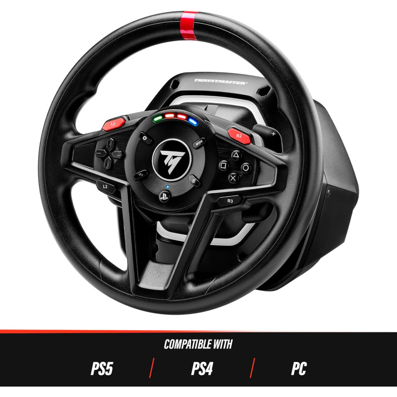 Ігрове кермо Thrustmaster T128 для PS5, PS4 та ПК: Магнітні педалі T2PM