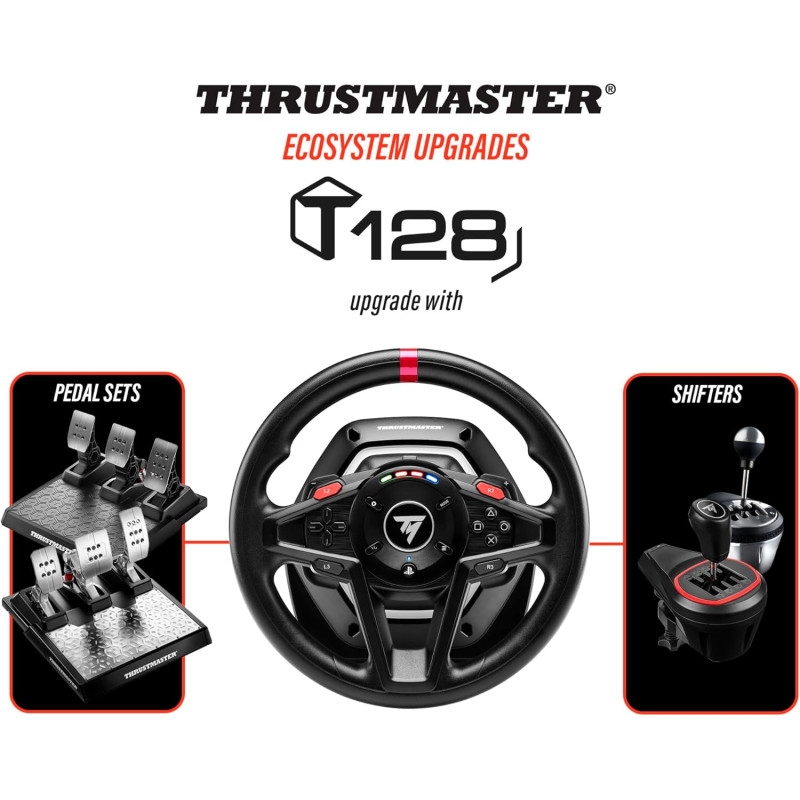 Ігрове кермо Thrustmaster T128 для PS5, PS4 та ПК: Магнітні педалі T2PM