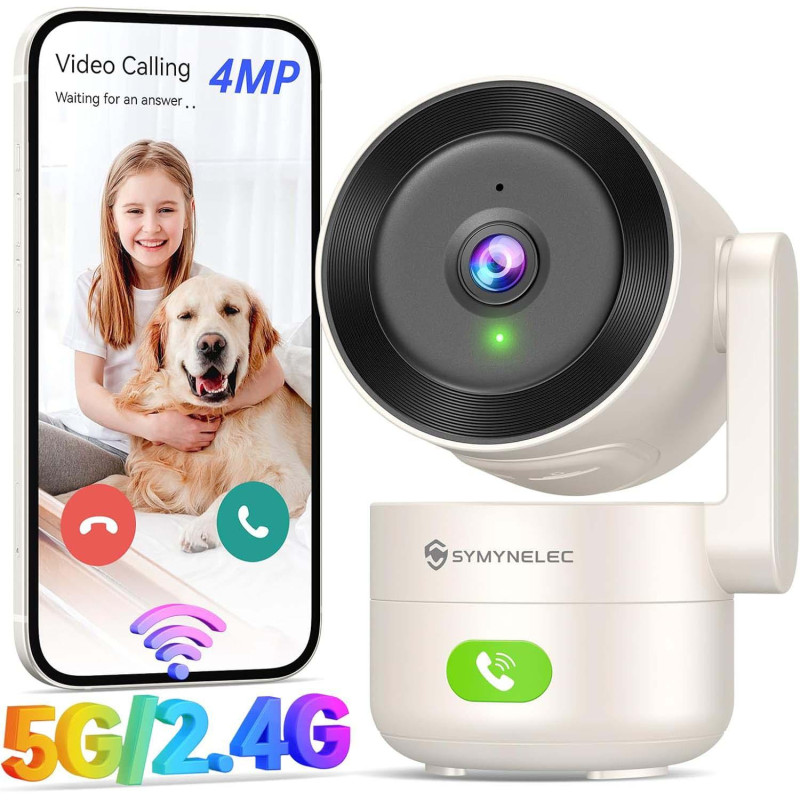 Внутрішня Wi-Fi камера Symynelec 2K 4MP: 360° огляд та 5 ГГц