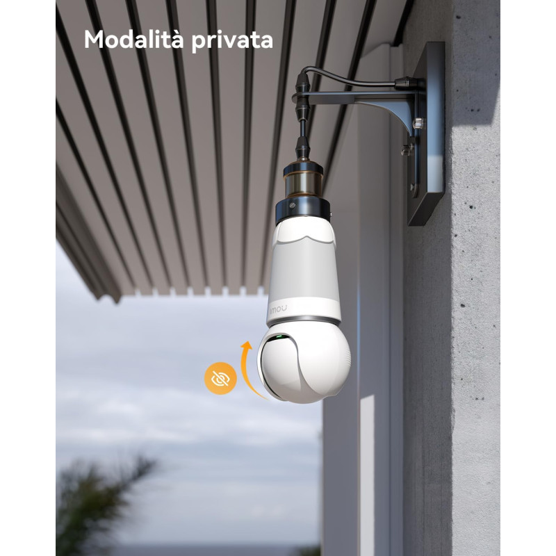 Камера-лампочка Imou 3-5MP Wi-Fi: Патрон E26/E27, AI-детекція та кольорове нічне бачення