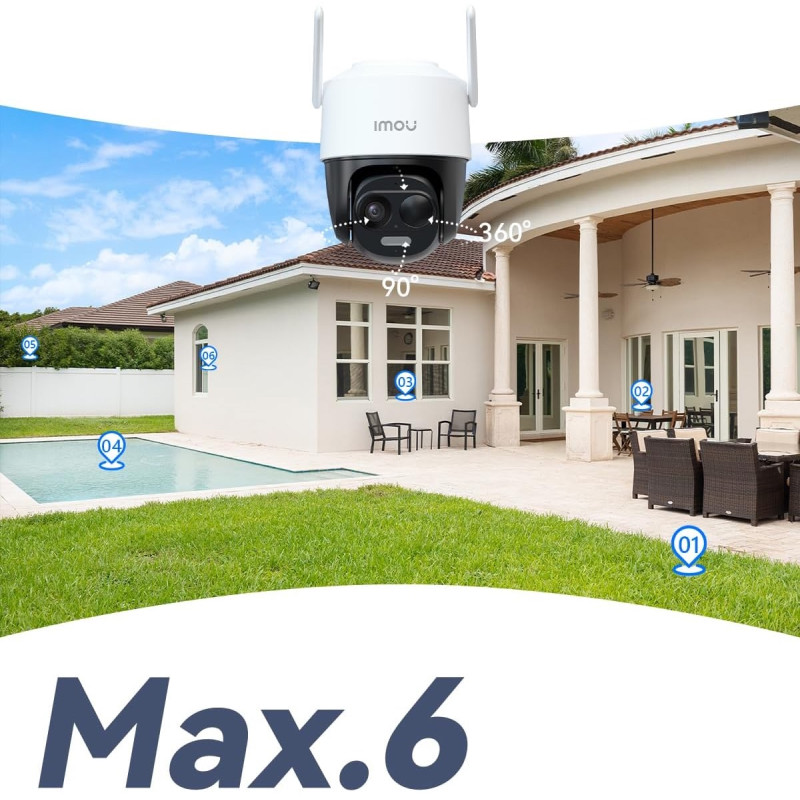 Бездротова вулична Wi-Fi камера Imou 5MP: Сонячна панель, акумулятор 5000 мАг та PIR-датчик