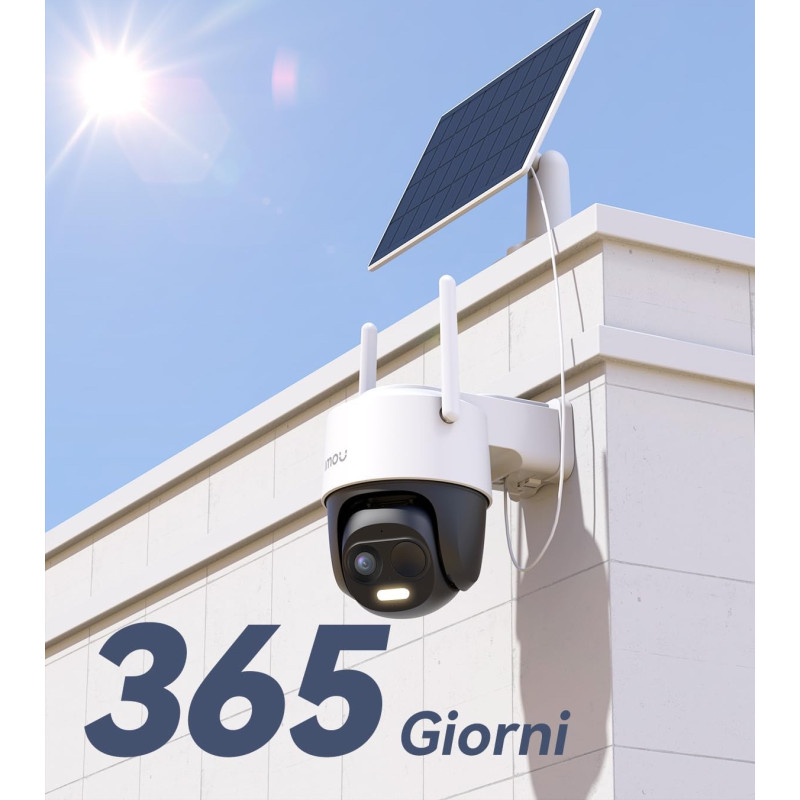 Бездротова вулична Wi-Fi камера Imou 5MP: Сонячна панель, акумулятор 5000 мАг та PIR-датчик
