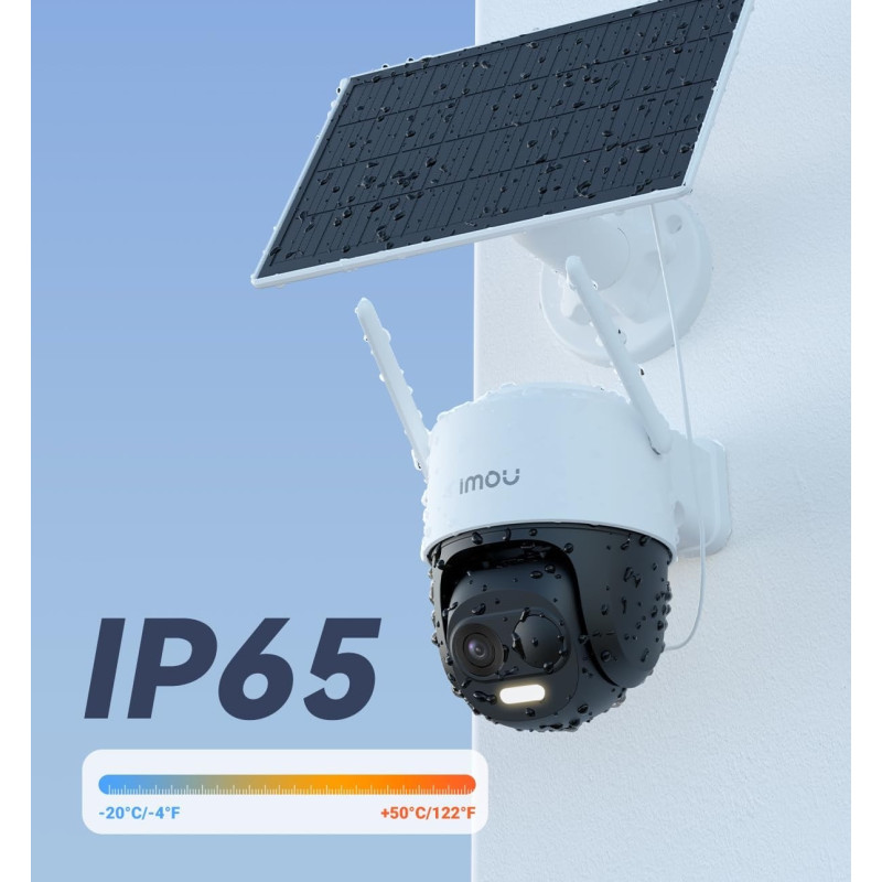 Бездротова вулична Wi-Fi камера Imou 5MP: Сонячна панель, акумулятор 5000 мАг та PIR-датчик
