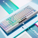 LANGTU L102: Дротова мембранна клавіатура, RGB, з екраном. (Білий з блакитним)