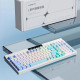 LANGTU L102: Дротова мембранна клавіатура, RGB, з екраном. (Білий з блакитним)