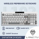 LANGTU L102 Tri-Mode: Бездротова мембранна клавіатура, 3 режими, RGB, PBT, Дисплей, 4000 мАг. (Чорний)