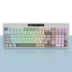 LANGTU L102 Tri-Mode: Бездротова мембранна клавіатура, 3 режими, RGB, PBT, Дисплей, 4000 мАг. (Білий)