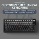 Бездротова механічна клавіатура Langtu LT75 (75%): Hot-Swap, Tri-Mode, RGB (Чорна)
