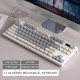 Професійна механічна клавіатура Langtu LT84 Pro (80% TKL): Hot-Swap, Tri-Mode, RGB з LCD-дисплеєм (Чорно-Білий)