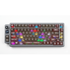 Професійна механічна клавіатура Langtu T75 Phantom (75%): Tri-Mode, Hot-Swap, RGB (Чорний/Прозорий)