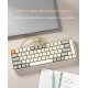 Бездротова механічна клавіатура Langtu GK65 (65%): Red Switch, Tri-Mode, RGB (Молочно-біла)