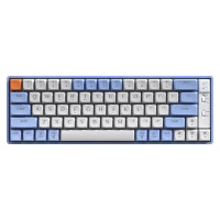 Бездротова механічна клавіатура Langtu GK65 (65%): Red Switch, Tri-Mode, RGB (Небесно-блакитна)