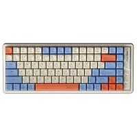Бездротова механічна клавіатура Langtu GK85 (85 клавіш): Gold Red Switch, Tri-Mode, RGB (Молочно-апельсиновий)