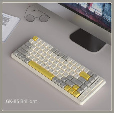 Бездротова механічна клавіатура Langtu GK85 (85 клавіш): Gold Red Switch, Tri-Mode, RGB (Морський синій)