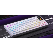 Професійна механічна клавіатура Langtu LT75 Avatar Pro (75%): Tri-Mode, Hot-Swap, LCD-дисплей (Білий)
